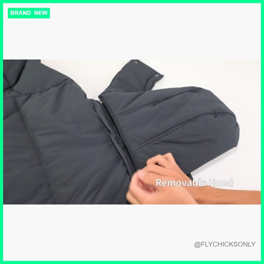 Polyester Waterproof Puffer Jacket with Removable… - image 7